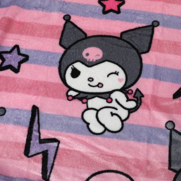 Hello Kitty, Sticker Friends Character Cloud Pillow & Silk  Hello Kitty & Friends Kuromi with Silk Touch Blanket & Cloud Pillow